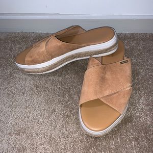 Calvin Klein Almond Tan Jupare Platform Sandal